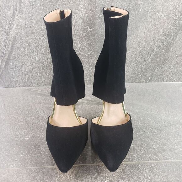 THINGS II COME Cut Out Ankle Boots 8.5 Jelyn Suede Pointed Shooties Booties - Picture 2 of 12